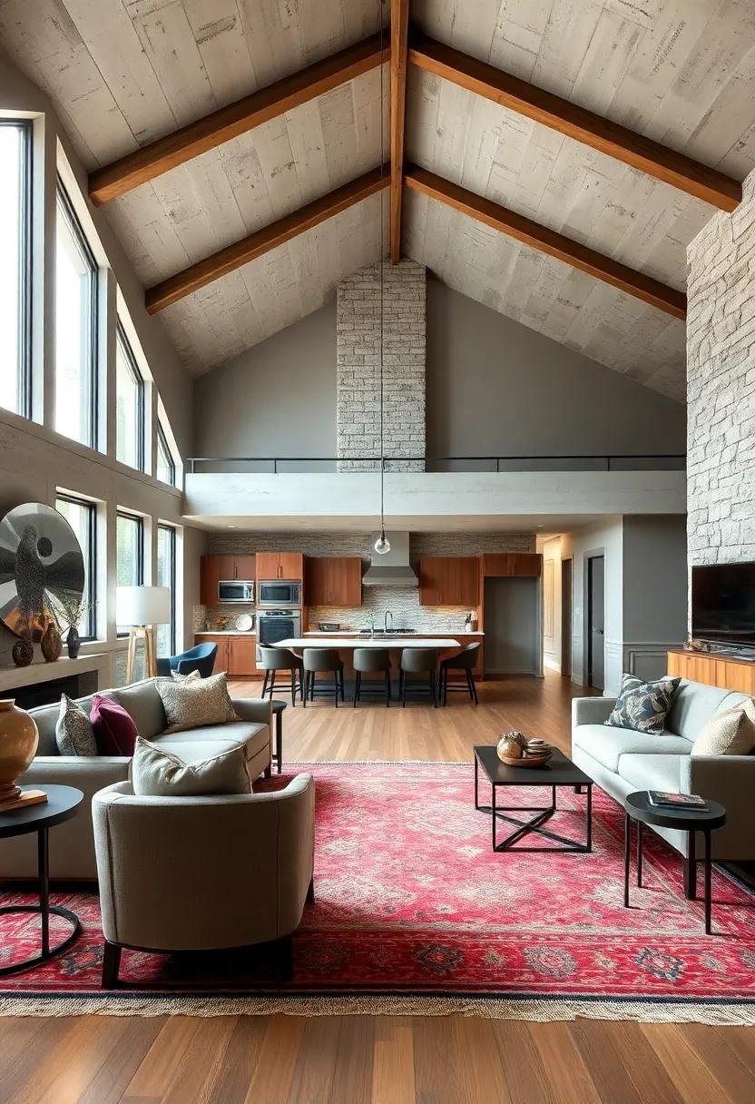 Define Spaces with Rugs: Use ⁢strategic area rugs to delineate the⁤ living room and kitchen, adding warmth while maintaining⁣ an open feel