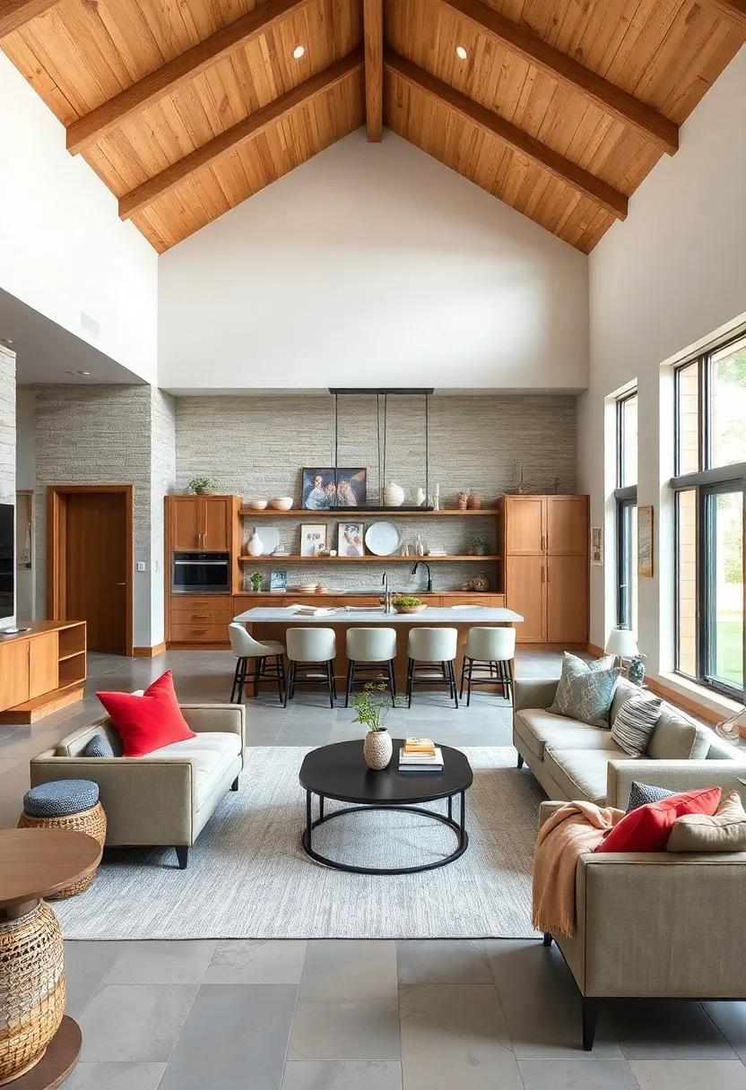 Mix Textures: Layer different textures through furniture, textiles, and decor to add depth and interest to your living⁤ and kitchen areas