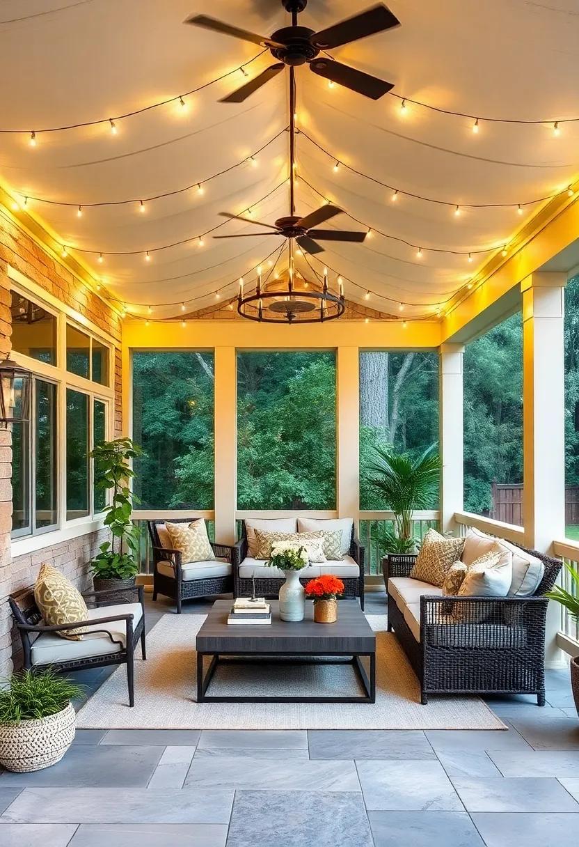 Opt ‌for ‌string lights‌ draped ‌across the‌ ceiling for a whimsical,‌ festive⁤ atmosphere that​ sets the perfect mood ​for evening gatherings