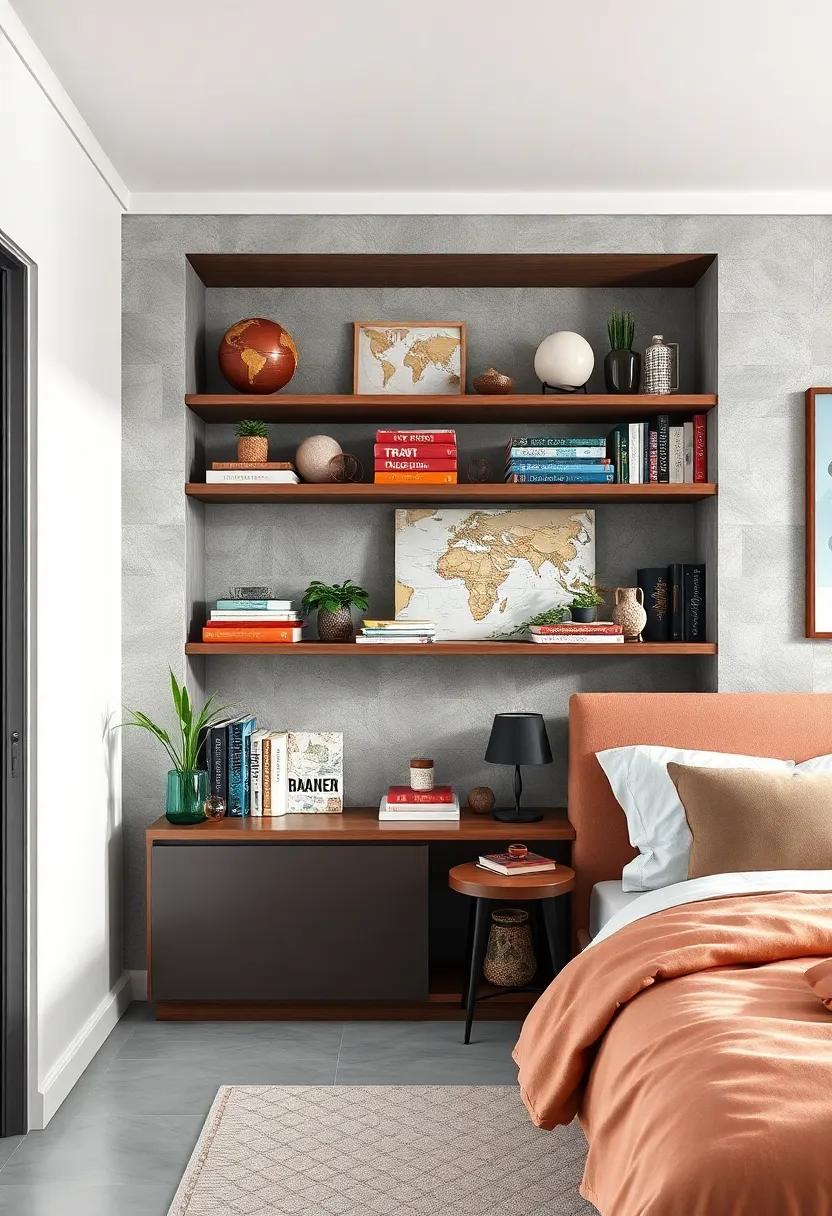 Travel Bookshelf: Dedicate an entire shelf to novels and⁢ travel guides that inspire wanderlust, with ​a cozy reading‌ nook ⁣beside⁣ it