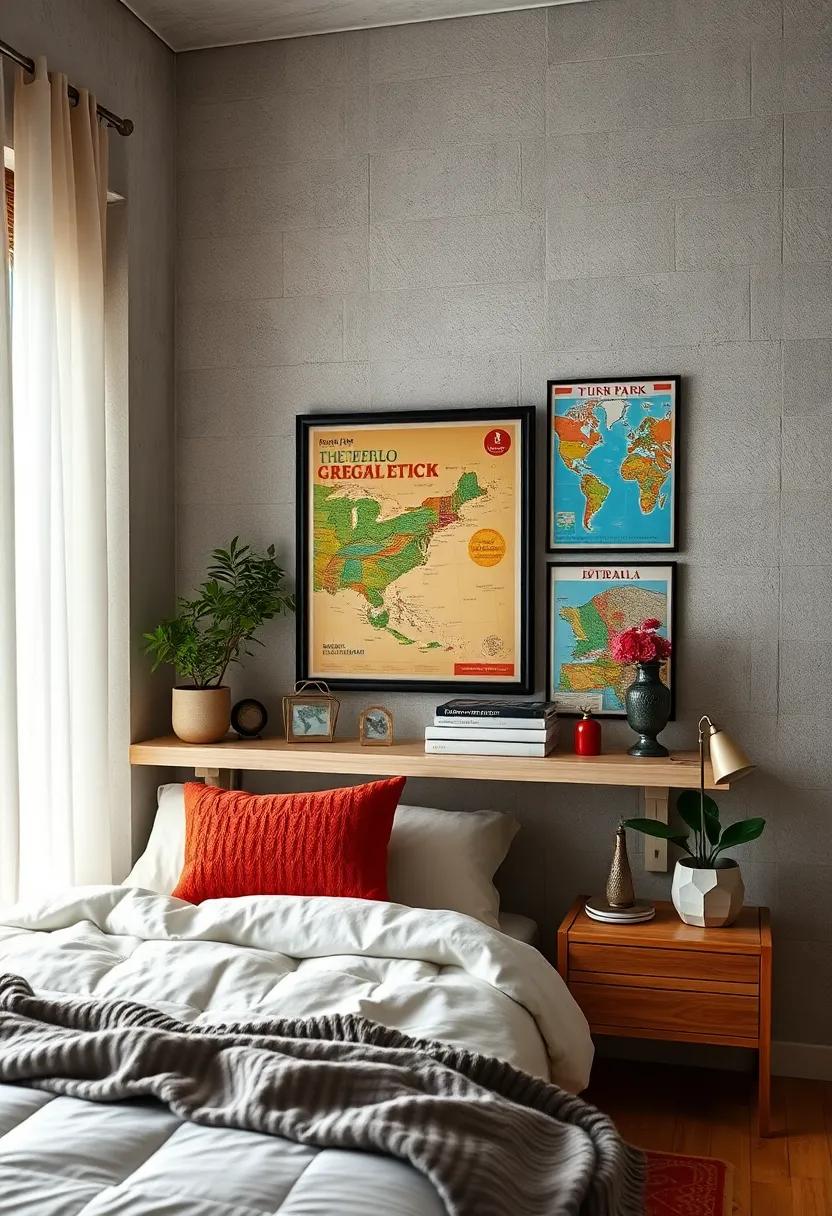 Vintage Travel Posters: Frame and arrange vintage travel posters on the shelf's⁢ backdrop for a retro feel that inspires⁢ exploration