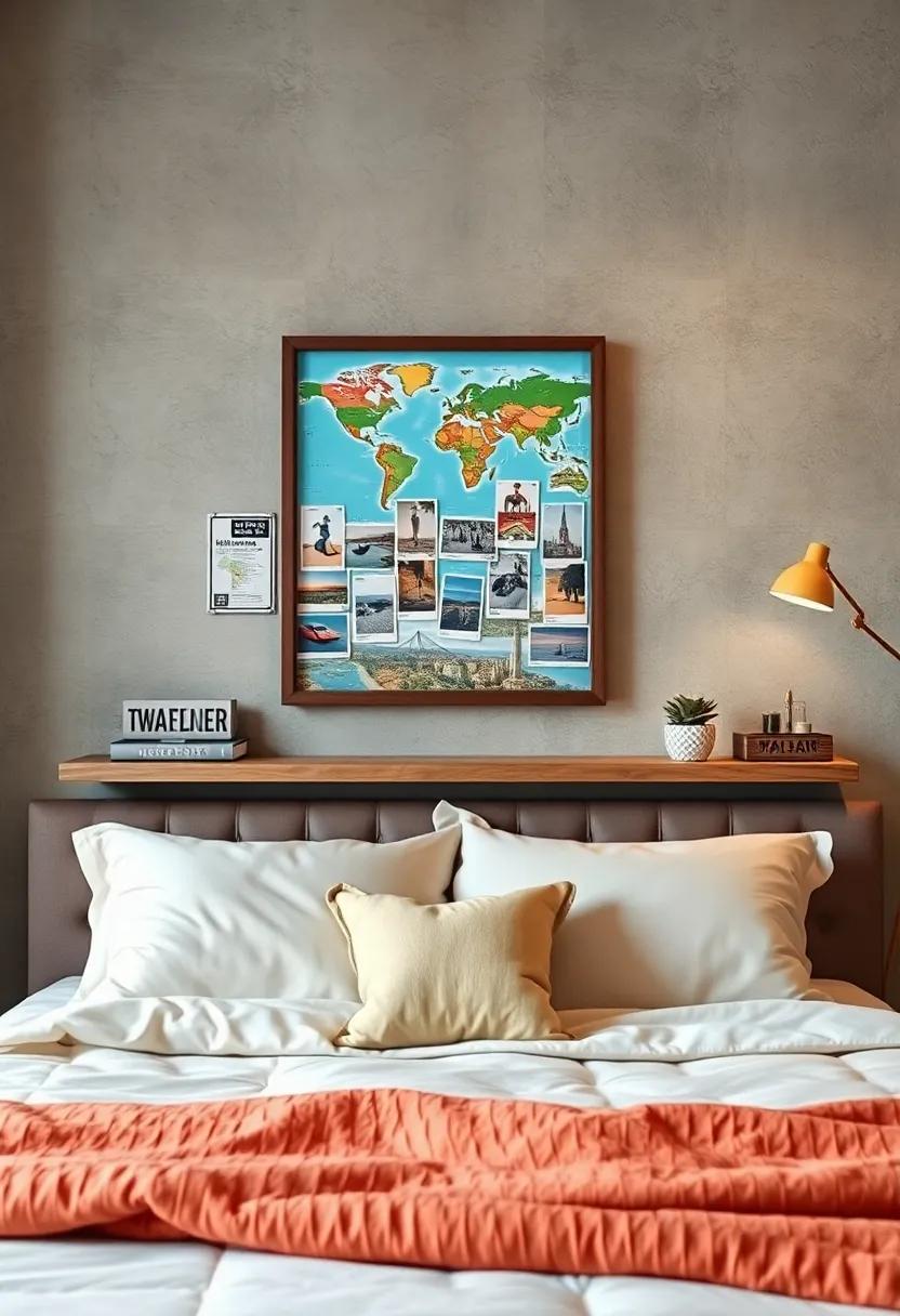 Postcard Gallery: Frame a rotating selection of postcards from⁣ around the world as a colorful homage to your travels