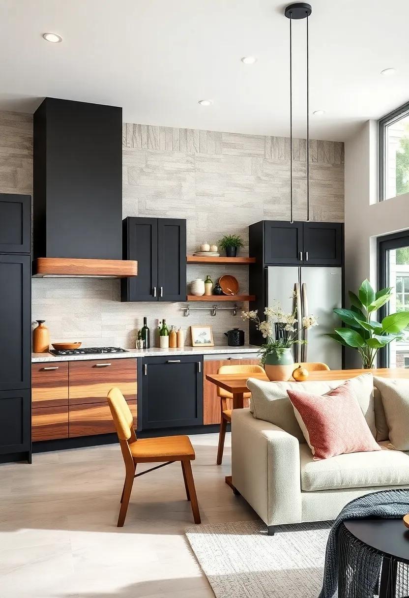 Open-Concept⁢ Oasis: Learn how incorporating ​black cabinets with butcher block⁢ accents can enhance the flow and ⁣functionality of an open-concept kitchen