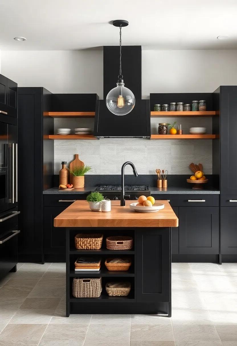 Clever Storage⁢ Solutions: Delve into innovative storage solutions within black cabinets⁤ that maximize utility while keeping butcher​ blocks⁢ accessible