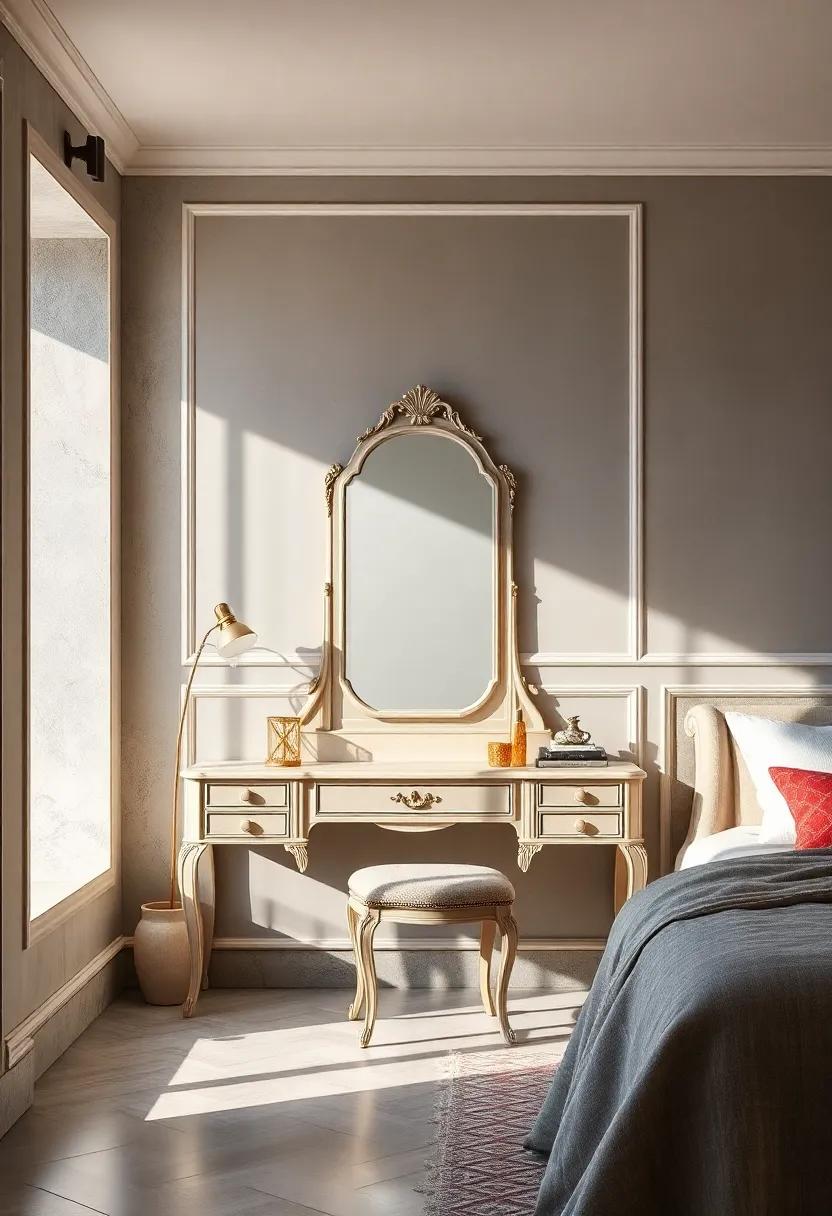 Classic ⁤Vanity Table: A vintage vanity‍ with a stylish mirror allows for elegant grooming rituals while adding‍ a dash ⁣of​ glamour ⁤to the room