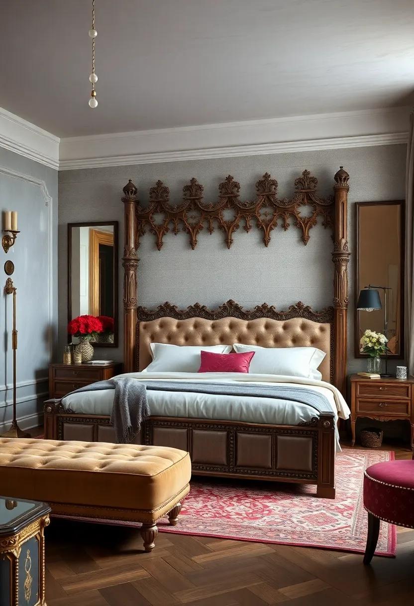 Gothic⁣ Revival Bed: With its​ intricate details and grand‍ presence, a Gothic revival‌ bed draws the eye and anchors⁤ the room's design