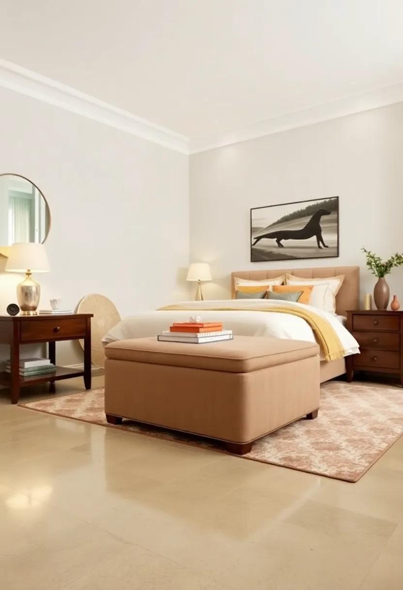 Storage Ottoman: This ‌multifunctional‌ piece provides seating or a footrest‌ while discreetly⁤ storing items,⁢ maintaining a​ tidy and chic atmosphere