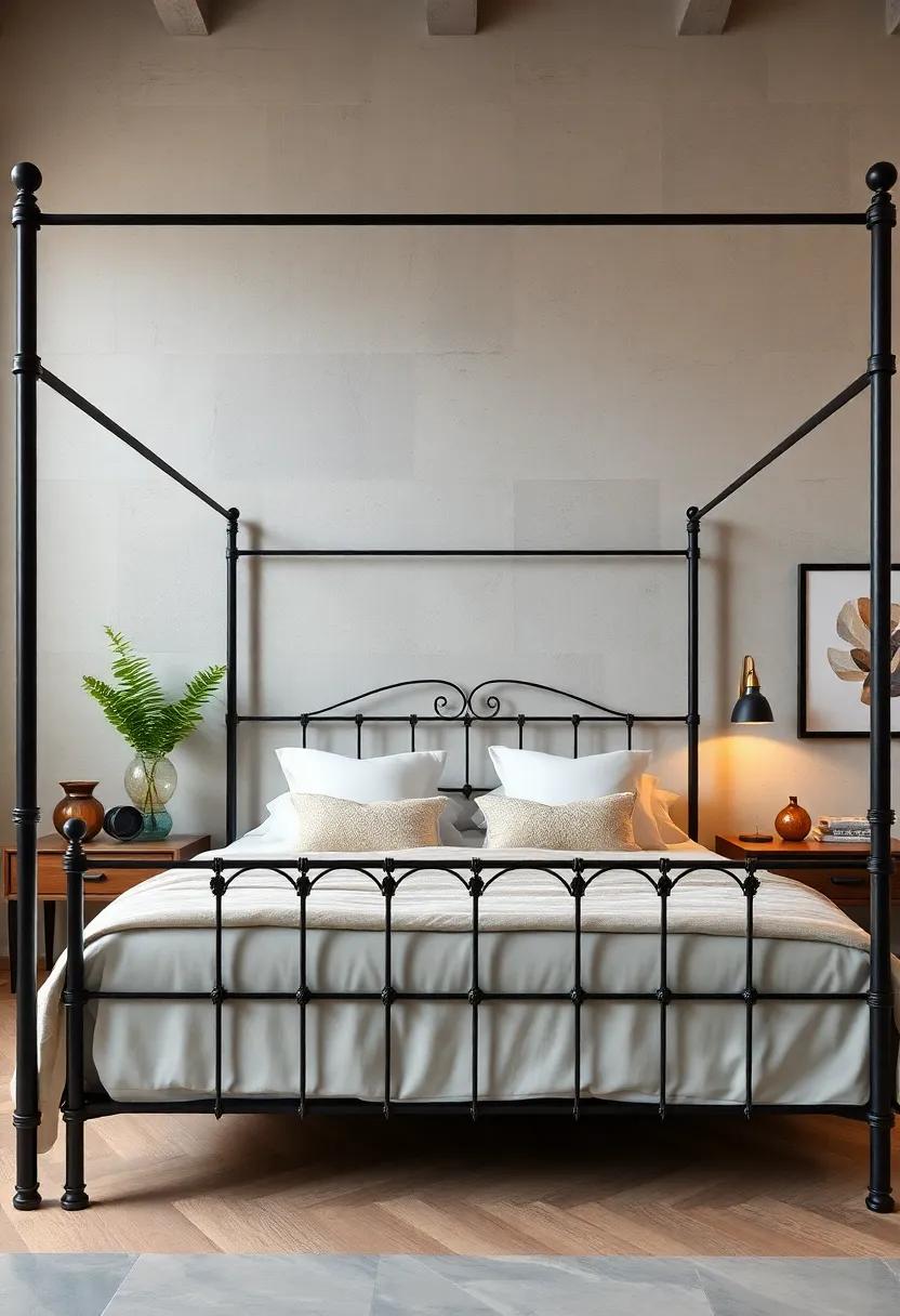 Wrought Iron ⁣Bed Frame: This striking frame balances elegance and strength, making it a striking focal point and a durable addition ‌to ⁣your retreat