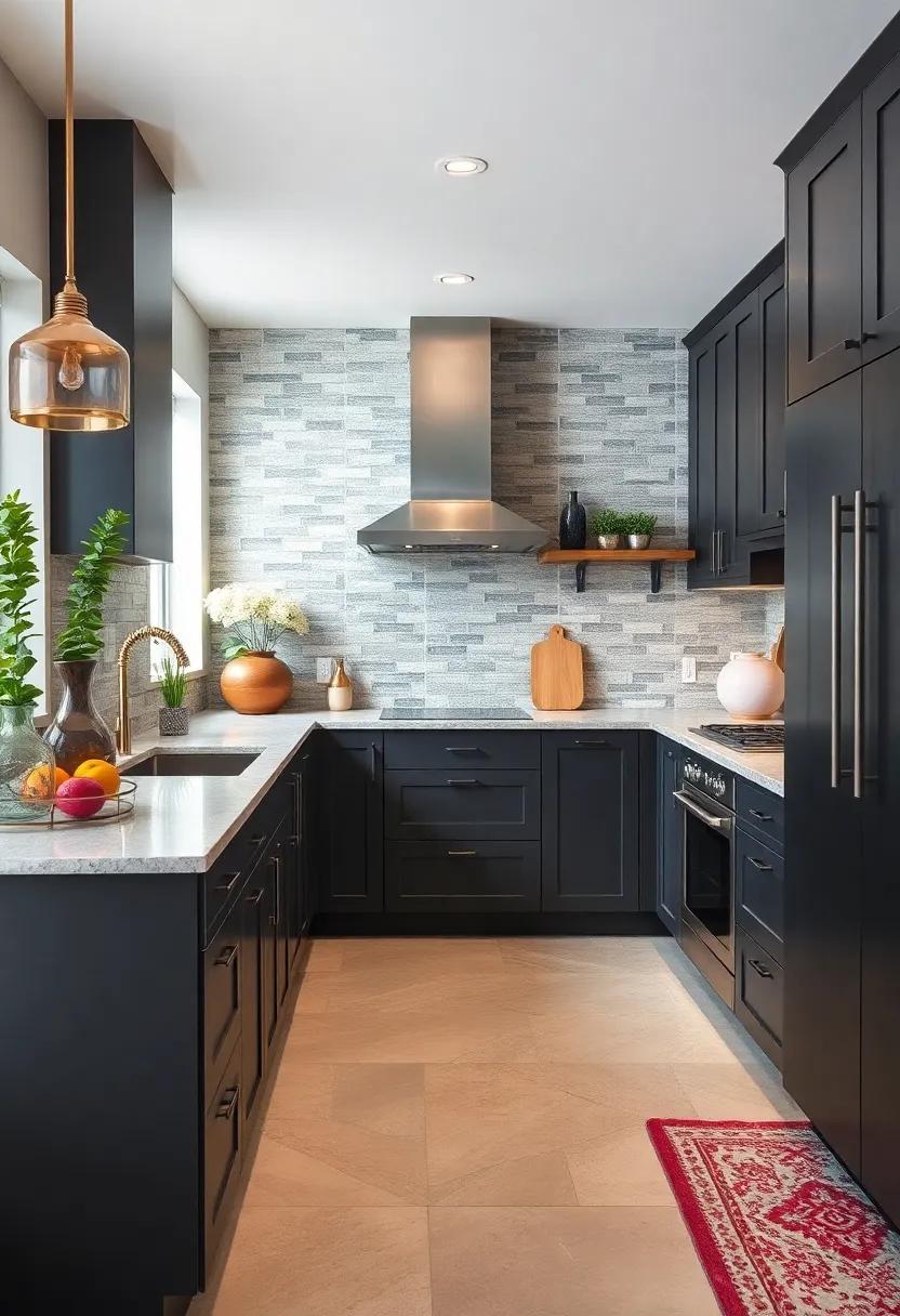 Add a ‌Splash⁢ of Color: Incorporate vibrant backsplash tiles or decorative accents to create a lively contrast to your dark grey ‍cabinets