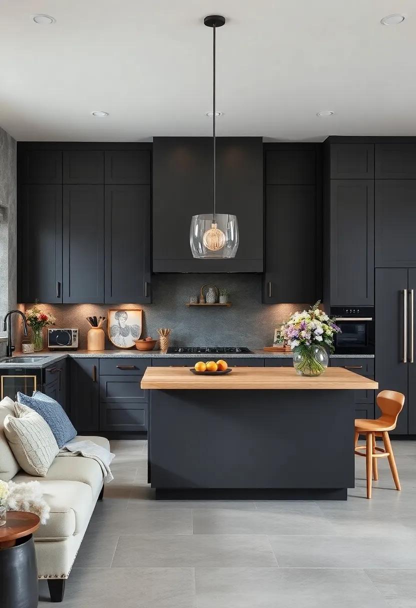 Consider an Island: Add a ‍contrasting island with a lighter wood finish or ⁢a ​vibrant color to create a stunning centerpiece in​ a ⁤dark grey kitchen