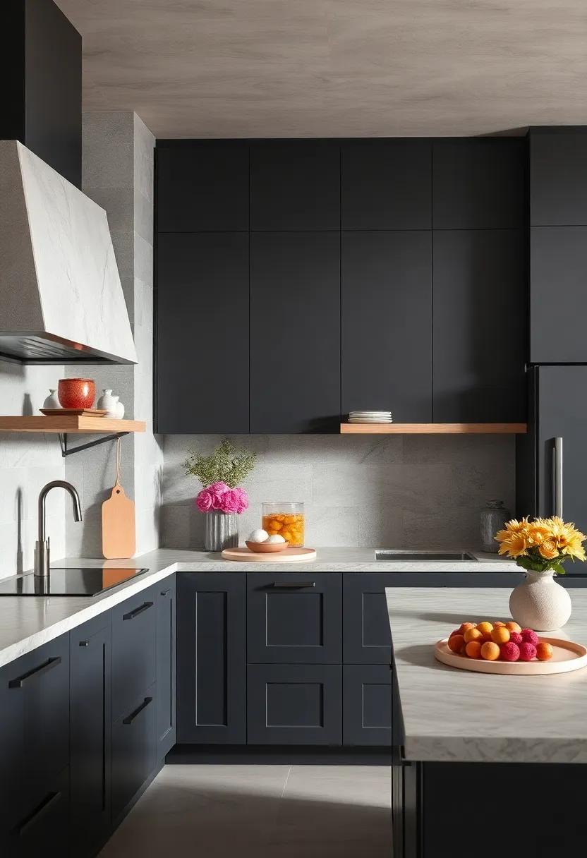 Remove ‍Upper Cabinets: ⁢Opt for a clean look by eliminating upper cabinets which ⁢opens up the space and highlights the beauty of the dark​ grey lower cabinets