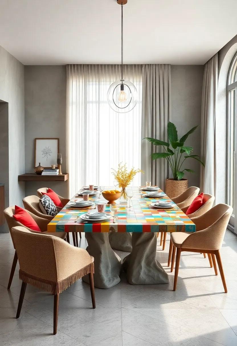 Bohemian‌ Bliss: A Colorful Mosaic Table That ⁣Changes ⁣with Every Season