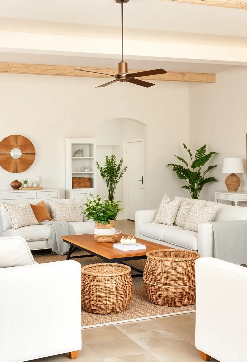 Woven ​Baskets: Embrace the farmhouse ‍aesthetic with woven baskets that can ⁢serve as functional storage while adding a hint of warmth‌ and earthiness