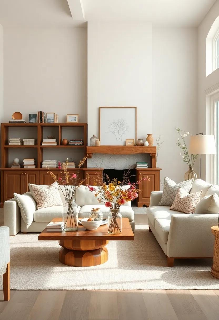 Mason jar Accents: Use mason jars filled with fresh​ flowers or dried⁤ botanicals as charming centerpieces⁢ that enhance the tranquility of⁤ your living space