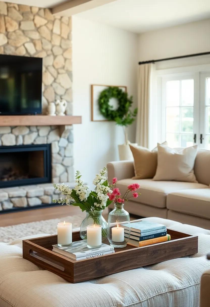 Simple Decorative Trays: Use decorative trays to ⁢organize small items or showcase candles and books, infusing​ a stylish yet functional element into your cozy living room