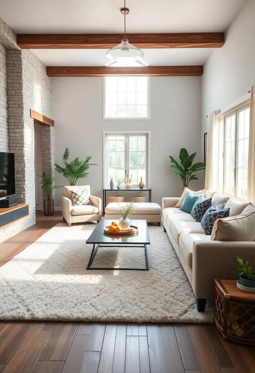 Soft Area Rug: A plush area rug in a soft, neutral tone can⁢ anchor the room, adding softness underfoot ⁣and enhancing the cozy atmosphere