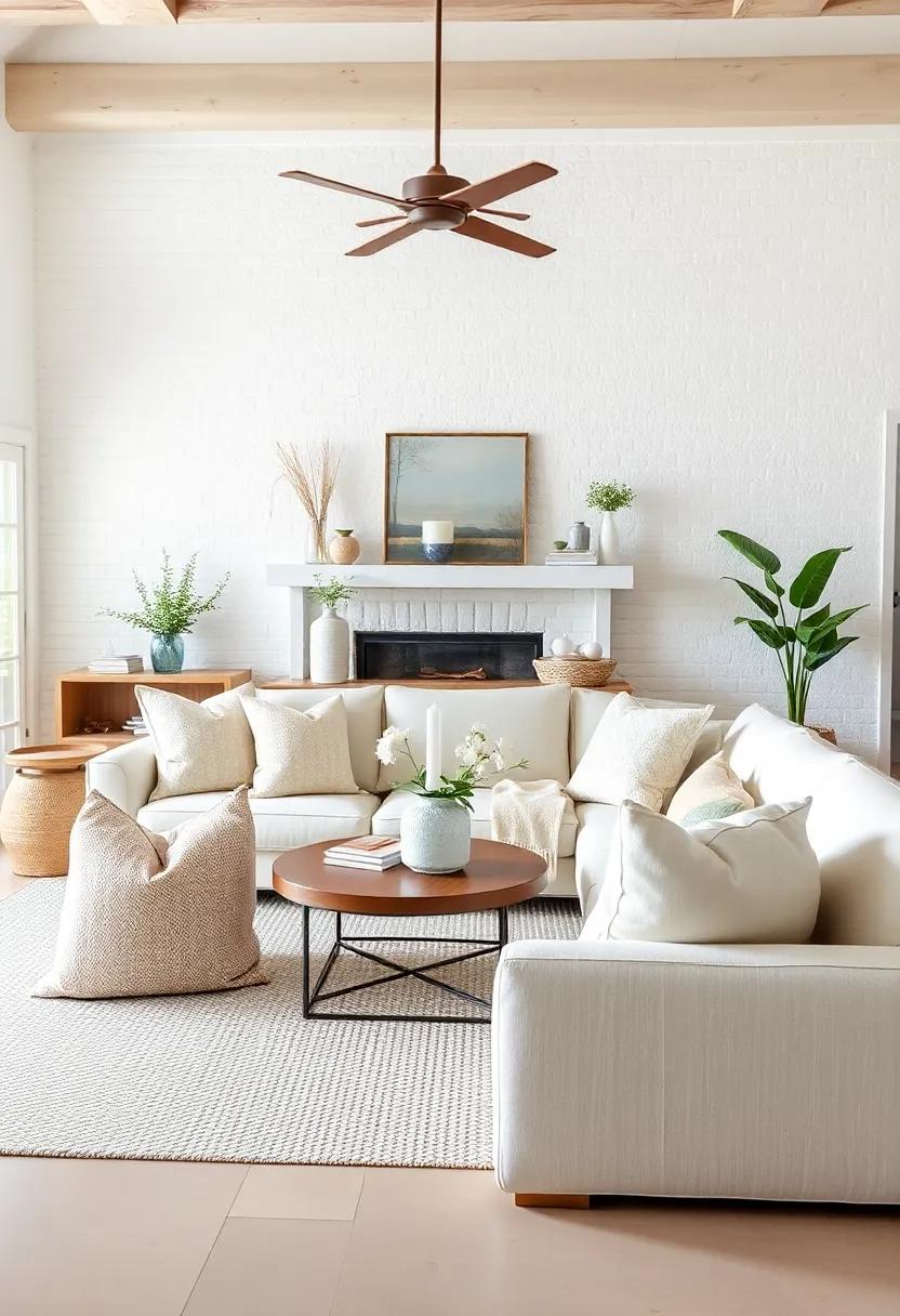 Textured Throw Pillows: Layer various textured throw pillows in shades‌ of ivory, cream, and ⁢beige to create ‍visual ⁣interest and ⁤comfort on your seating