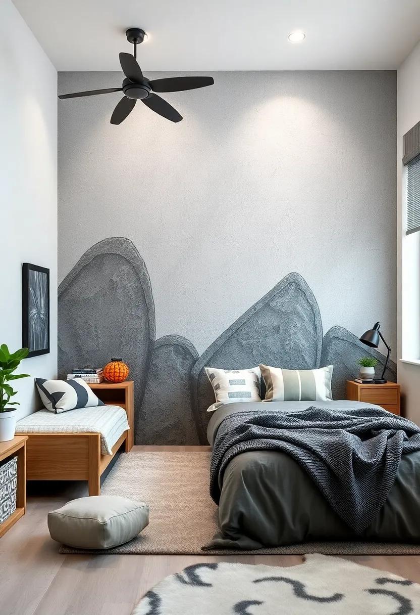 DIY Wall murals: Encourage creativity by painting a simple grey mural or ⁤letting your child help with a fun design