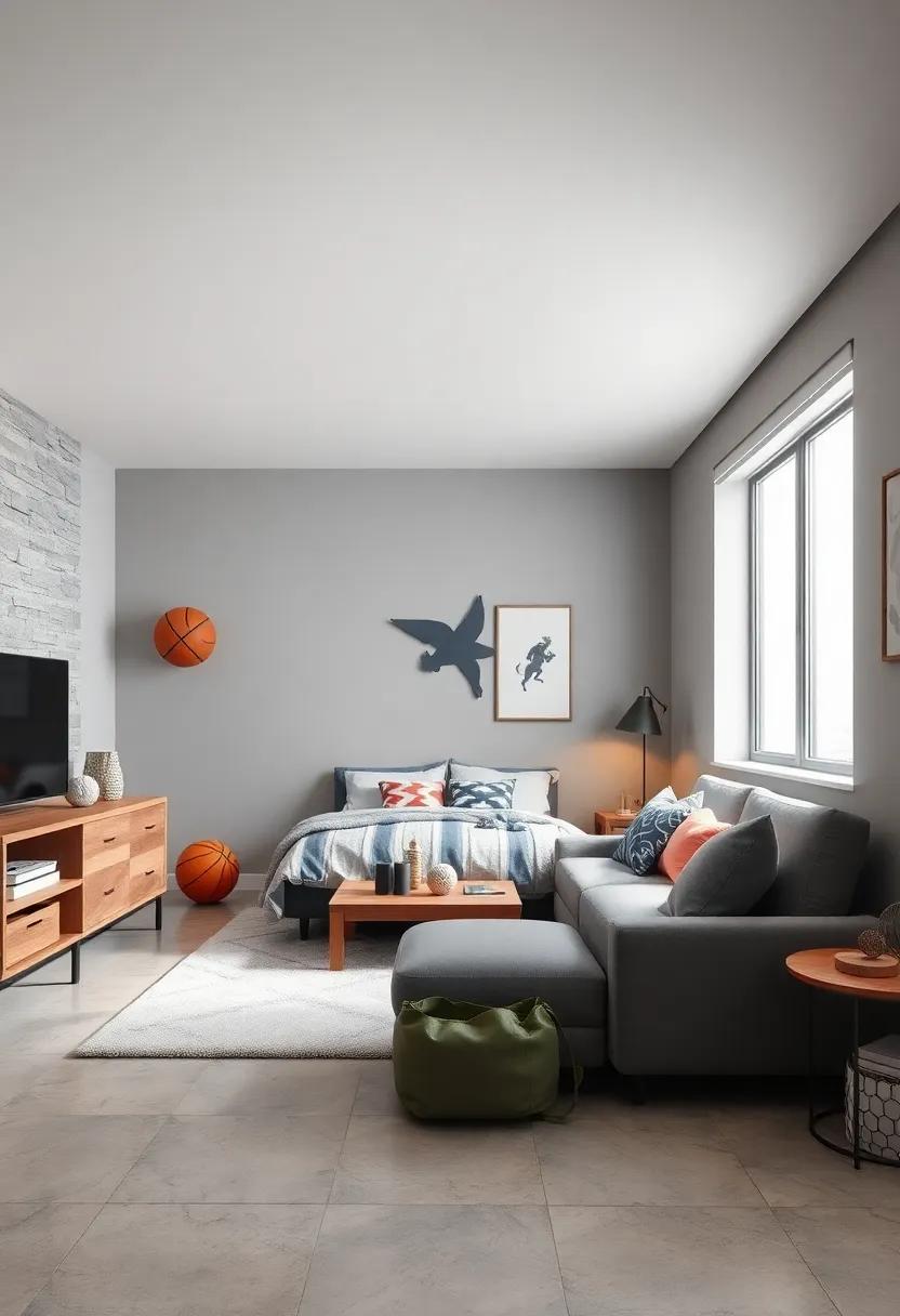 Sports-Inspired⁣ Decor:‌ Use grey as the base color ⁣for a sports-themed room, with accessories that ⁤represent their favorite teams