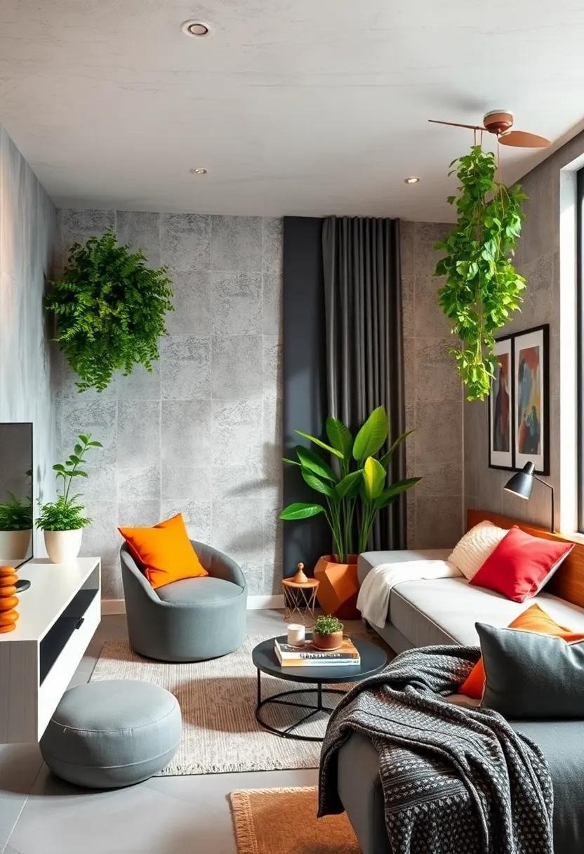 Urban Jungle: Incorporate greenery and nature-inspired decor to create a refreshing indoor oasis that invites tranquility