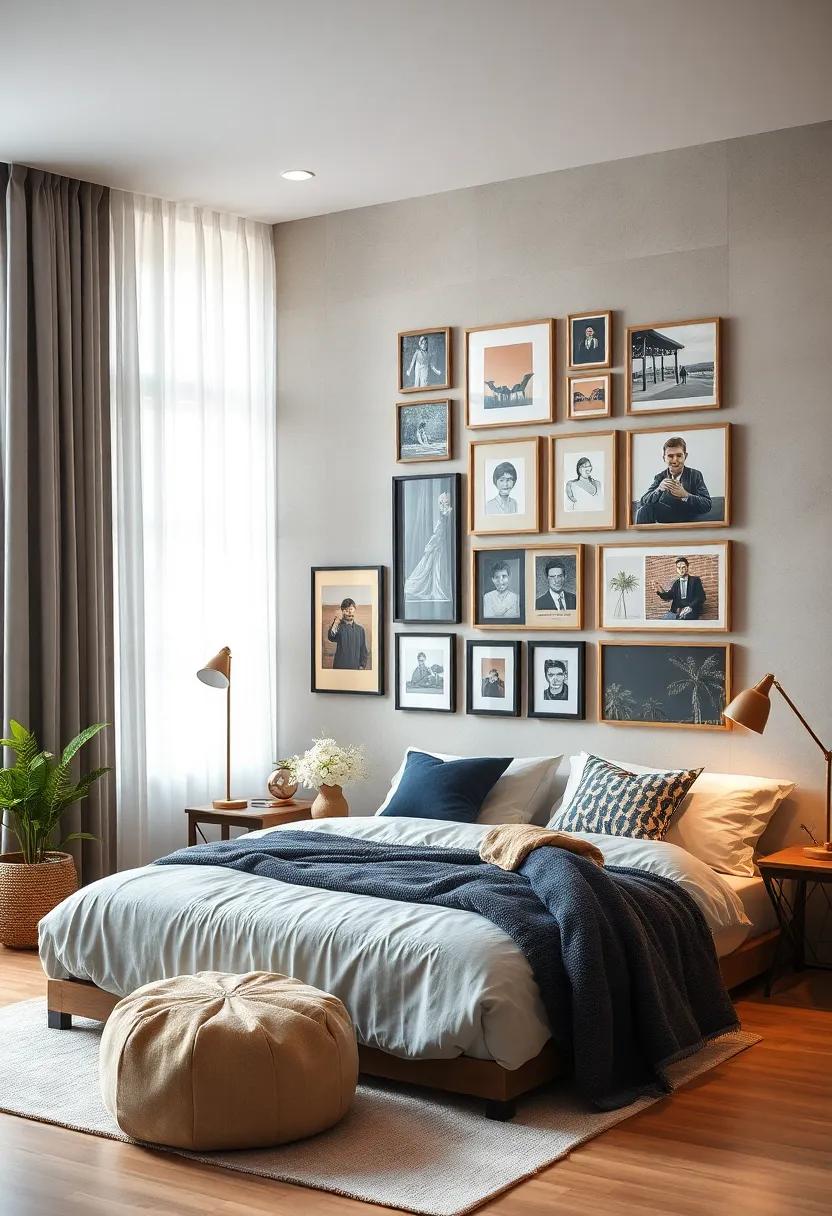 Gallery Wall: Design an ⁢eye-catching⁢ display ⁣of personal photos, artwork, and ⁤collectibles,​ allowing for ⁣self-expression and inspiration