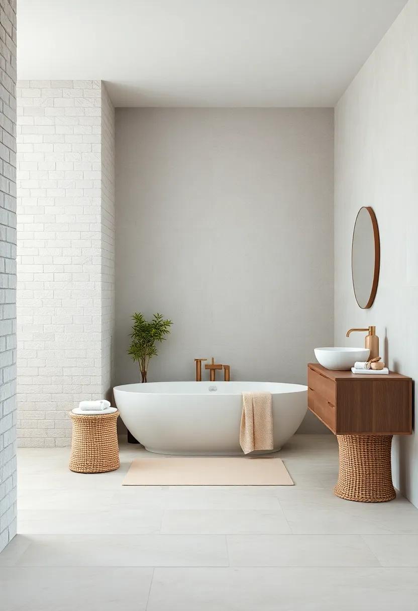 Beachy Vibes: Light blues and sandy beiges mimic the seaside,creating a serene,coastal-inspired ⁤bathroom retreat