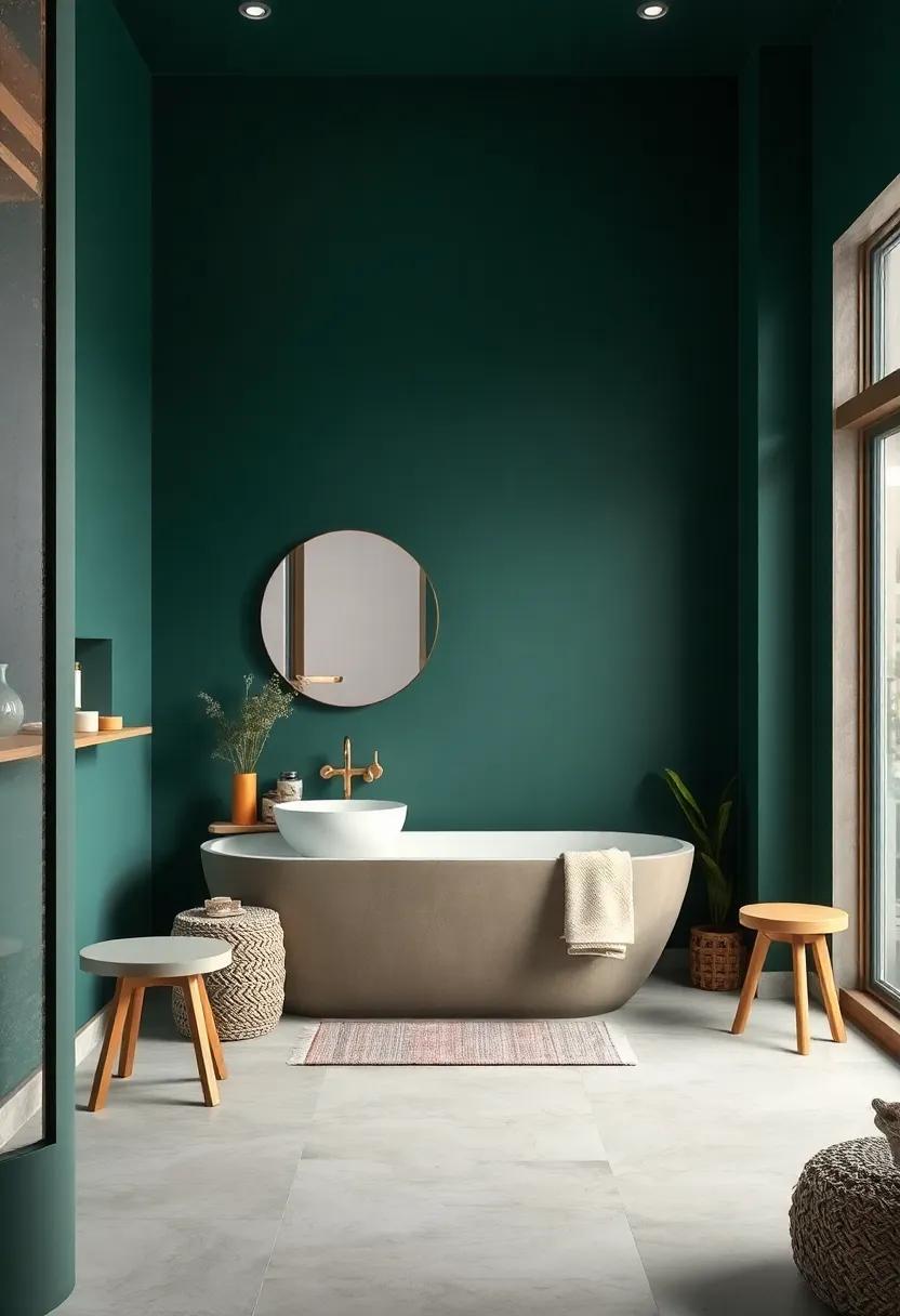earthy Tones: Deep greens and ⁢muted browns can transform‌ your bathroom into a calming retreat, reminiscent of Scandinavian forests