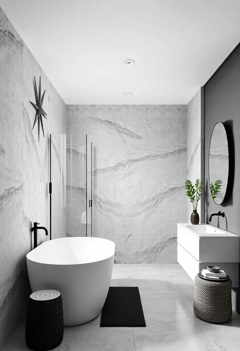 Monochrome Magic: A black and white palette with sleek lines and geometric patterns evokes a sense of harmony and balance