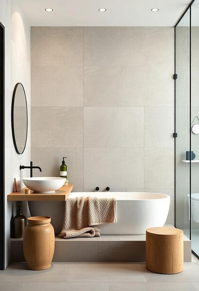 Textured Tiles: Experiment ‍with⁤ matte, rough textures in‌ neutral colors to create⁣ visual interest while maintaining an organic feel