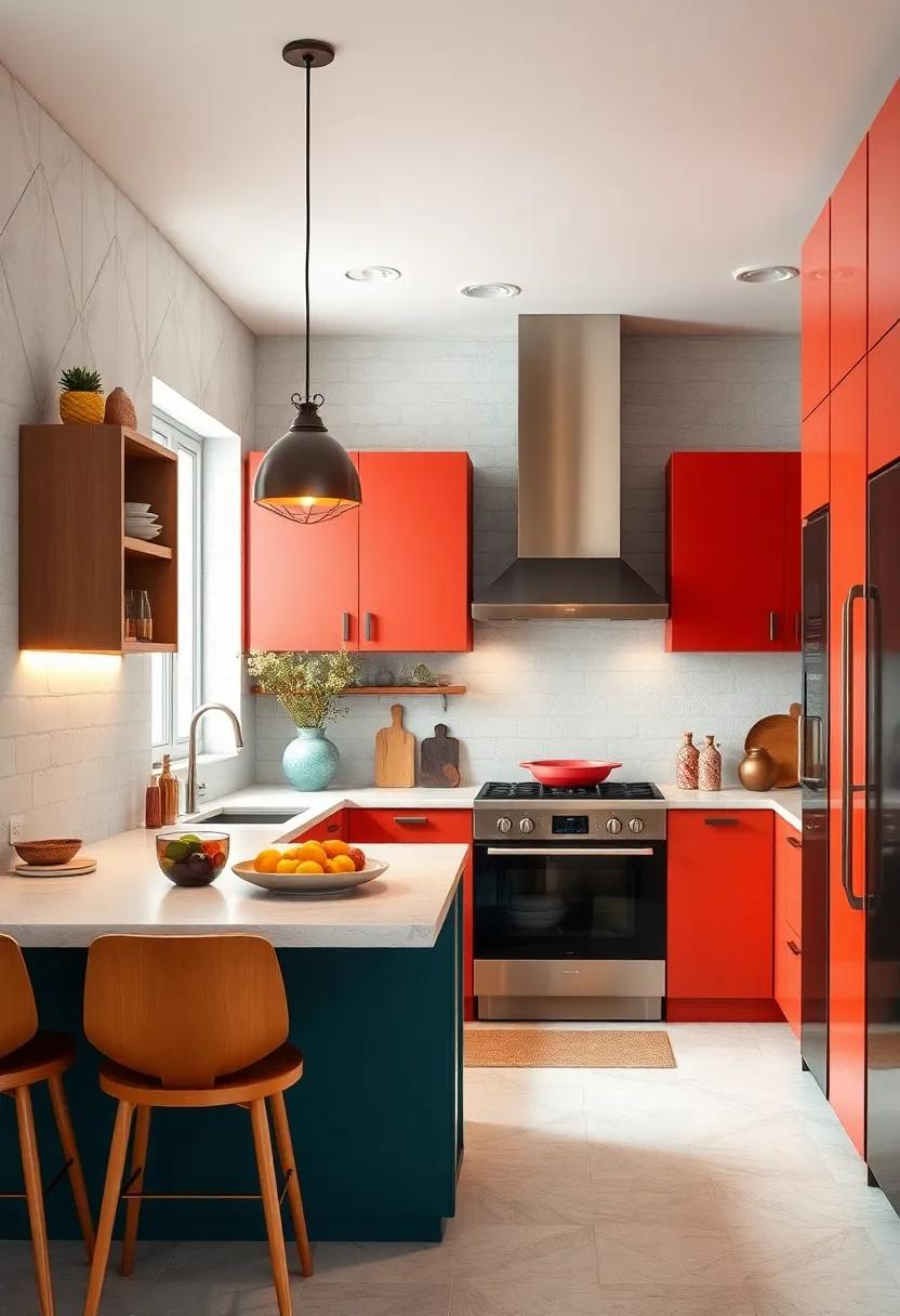 color-Blocked Cabinets: ⁣Play with contrasting colors or patterns on your cabinetry‍ to create a fun visual dynamic