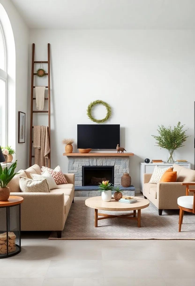 ladders as decor: Lean an ‌old wooden ladder against ⁢the ‍wall and drape cozy throws ⁣or ⁣hang decorative items, adding⁤ dimension​ and character