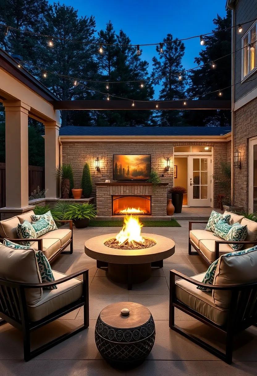 Artistic Fire pits: A stunning fire pit can serve as both a heating source and a captivating focal point, perfect for evening socializing under the stars