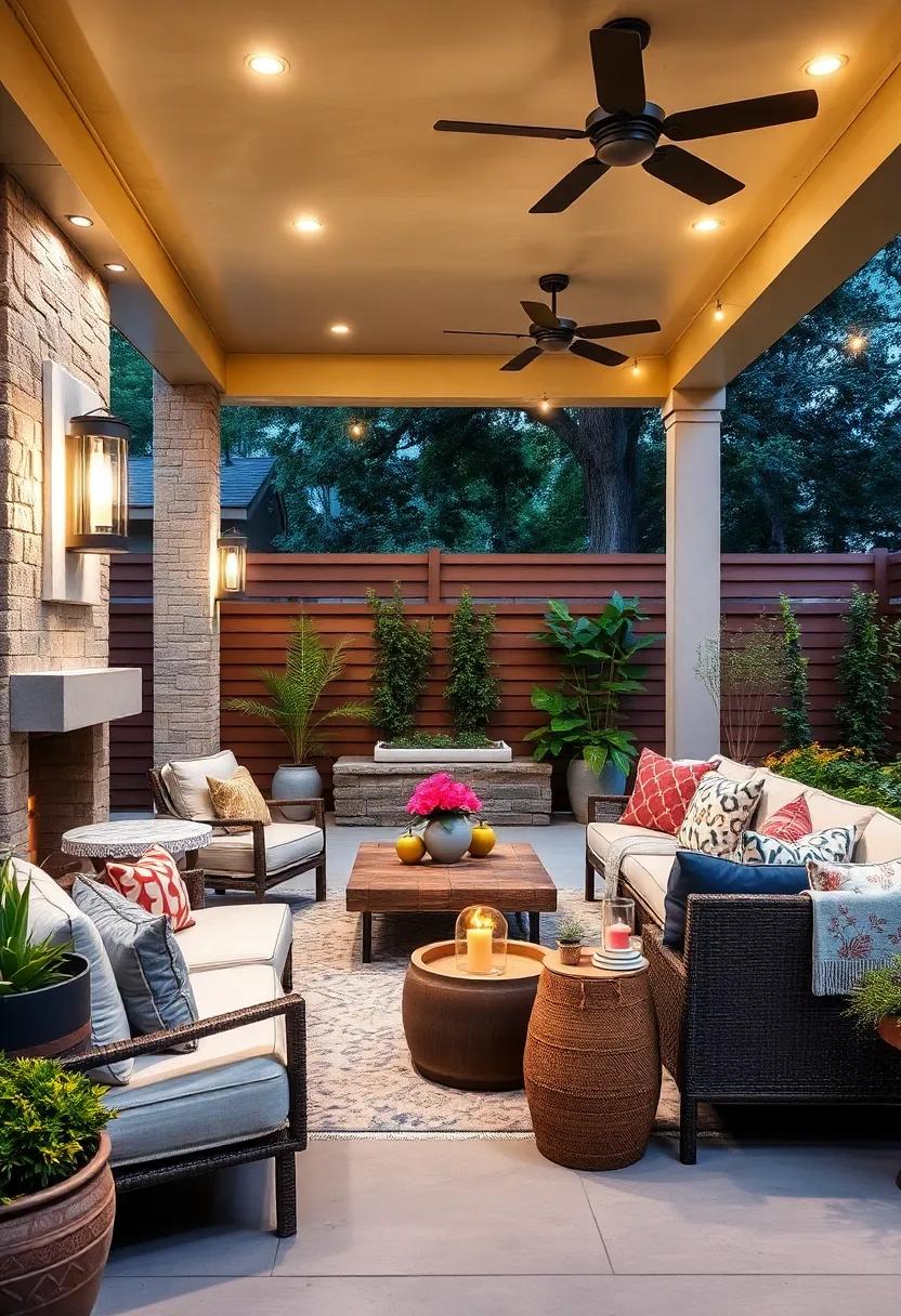 Glass-Encased Fixtures: Opt for glass-encased light fixtures that reflect the beauty of your patio while providing bright, clear illumination