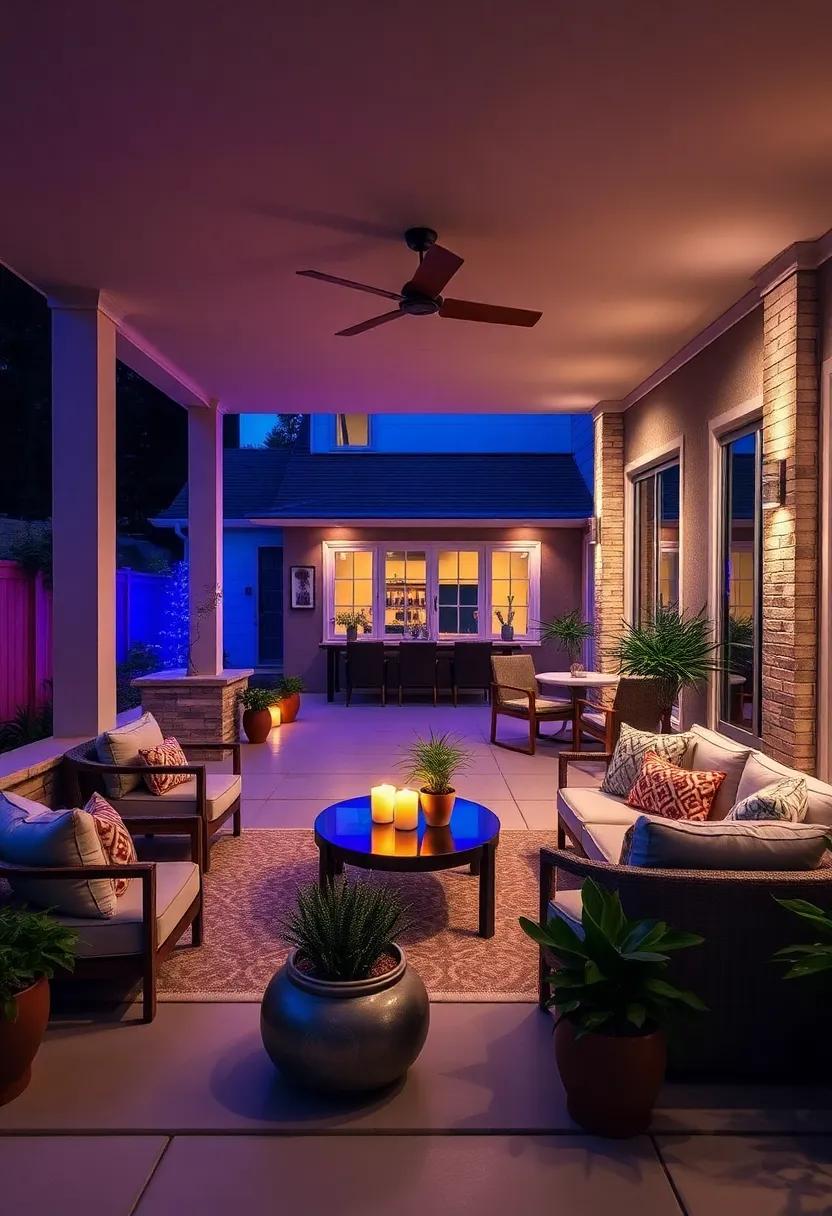 Colored Mood Lighting: Use LED color-changing lights to set different moods for various occasions,from lively gatherings to romantic date nights