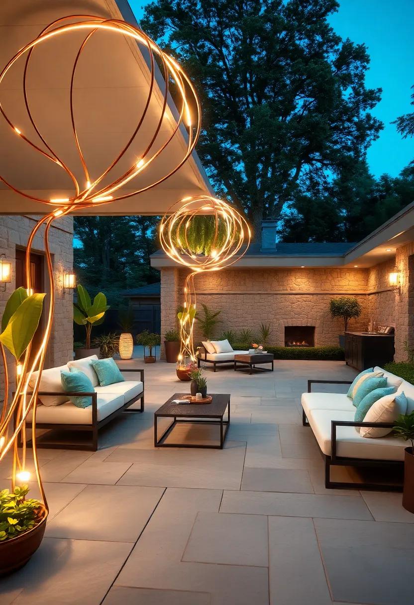 Modern LED Fixtures: Embrace contemporary design with sleek, modern LED fixtures that provide bright lighting while blending seamlessly into your outdoor decor