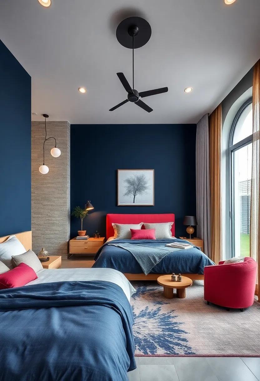Deep Navy: Dive into⁣ the ‍depths of tranquility ⁣with deep​ navy blue, ‌perfect for a luxurious and restful atmosphere that feels⁣ like ​a night sky