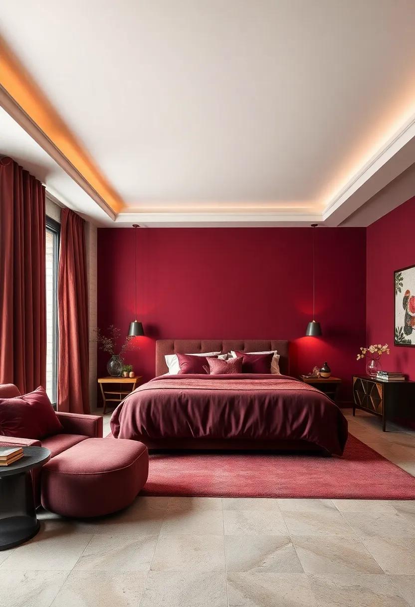 Rich Burgundy: ​For a touch ⁣of drama, rich⁢ burgundy adds warmth and sophistication, creating an⁢ intimate and luxurious⁤ atmosphere