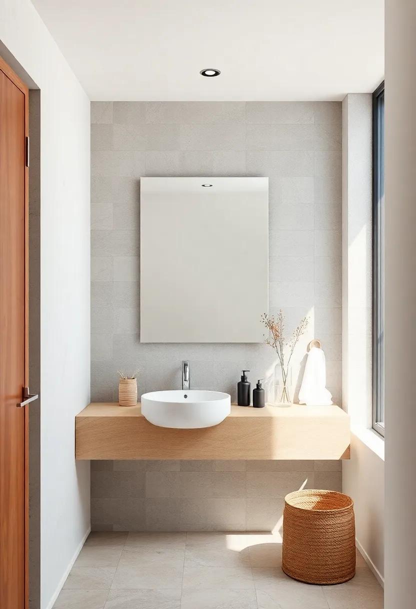 minimalist Mirror designs: ⁢Choose‍ a⁢ simple, ⁤frameless mirror to amplify light ‌and⁢ create the illusion of⁢ more space