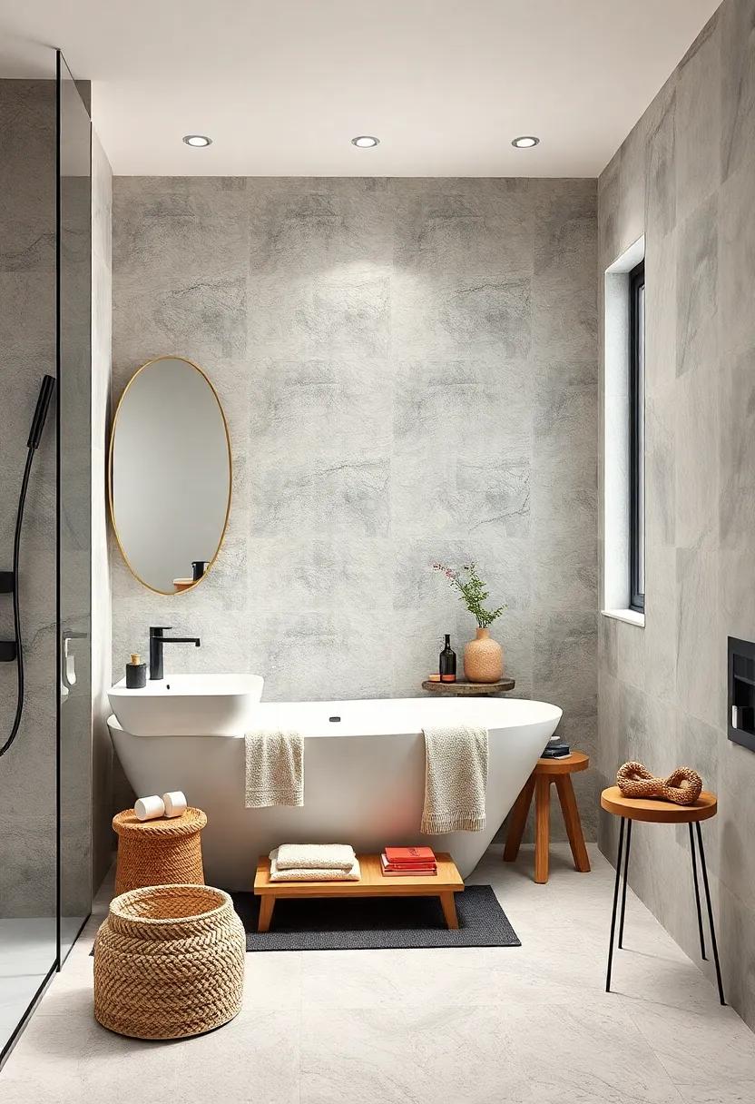Small-Scale Bathroom Furniture: Use compact, stylish ‌furniture pieces that​ fit the scale of ‍your bathroom while‌ providing utility