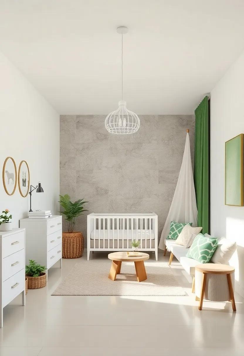 Charmed Lighting:⁣ Choose⁤ playful lighting ⁢options, like a whimsical pendant lamp ‌in white, to‌ brighten the space while ⁤adding character