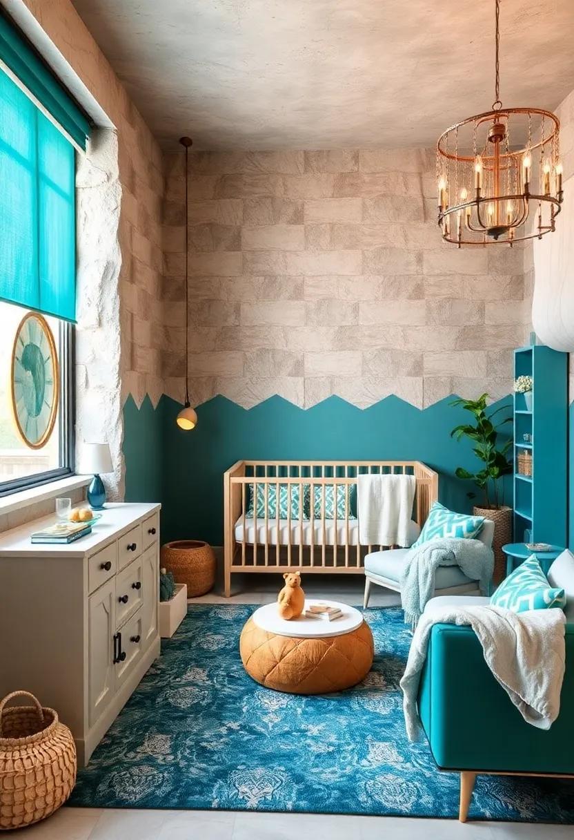 27 Charming Ideas for a Teal and Beige Boys Nursery: Style and Comfort Combined