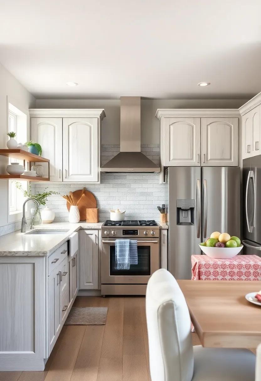 Choose Light-Washed Cabinets: Refinish cabinets in⁤ a light, beachy hue, such as pale gray or white, for an airy, coastal feel