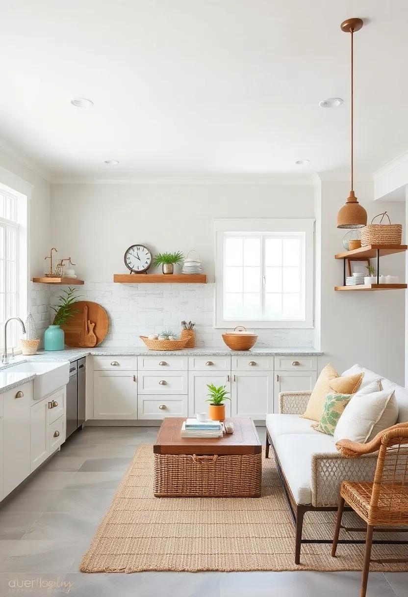 Incorporate‌ Natural‍ Fibers: Introduce jute rugs, wicker‌ baskets,⁤ and⁢ sisal⁣ accents to add texture and a ⁣relaxed, beachy ‌vibe