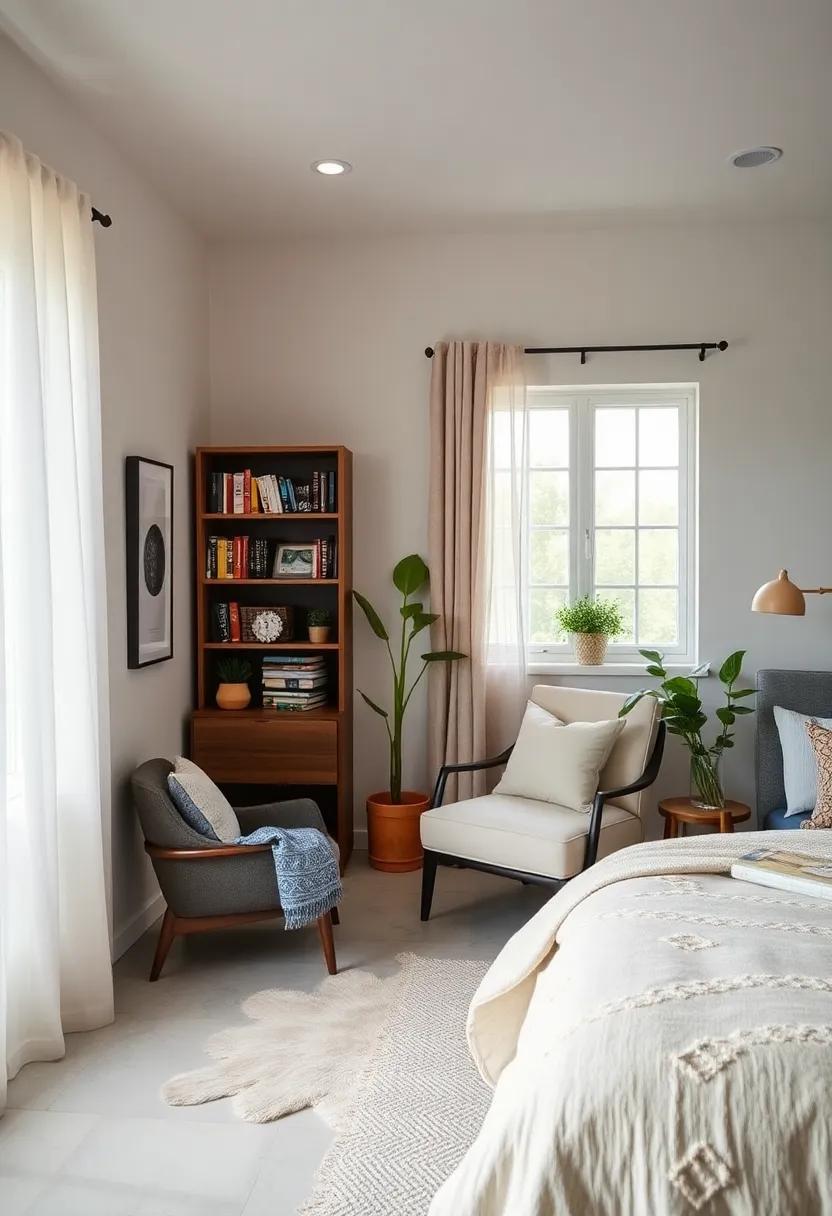 Add a Reading Nook: Carve out a small corner with a comfy chair and a bookshelf for a perfect escape with your favorite reads