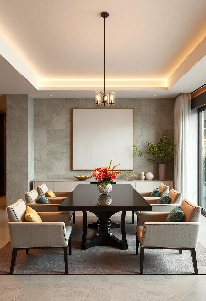 Embrace ⁤Minimalism: ⁤Choose a large, monochromatic canvas​ for a simple ​yet striking ‍focal ​point that enhances your dining room's elegance