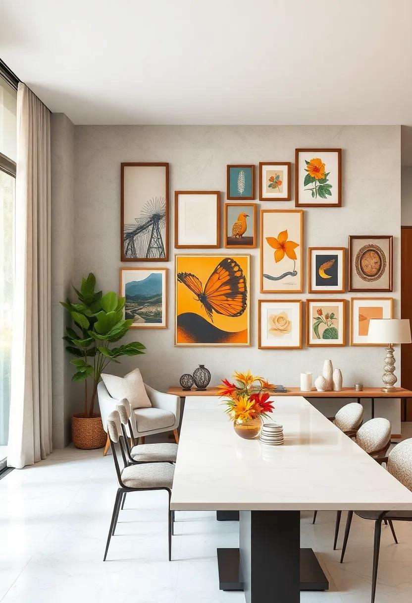 Gallery Wall: Create a curated gallery⁤ of⁢ framed artwork, mixing sizes and styles⁢ for an eclectic yet sophisticated vibe