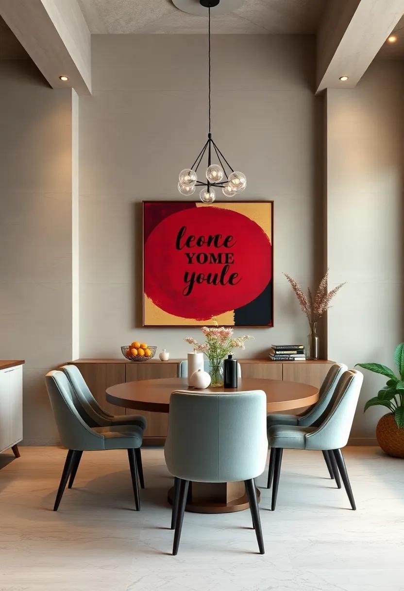 Artistic ‌Wall decals: Consider removable wall decals featuring quotes or shapes that bring your dining space‌ to life with ⁤ease
