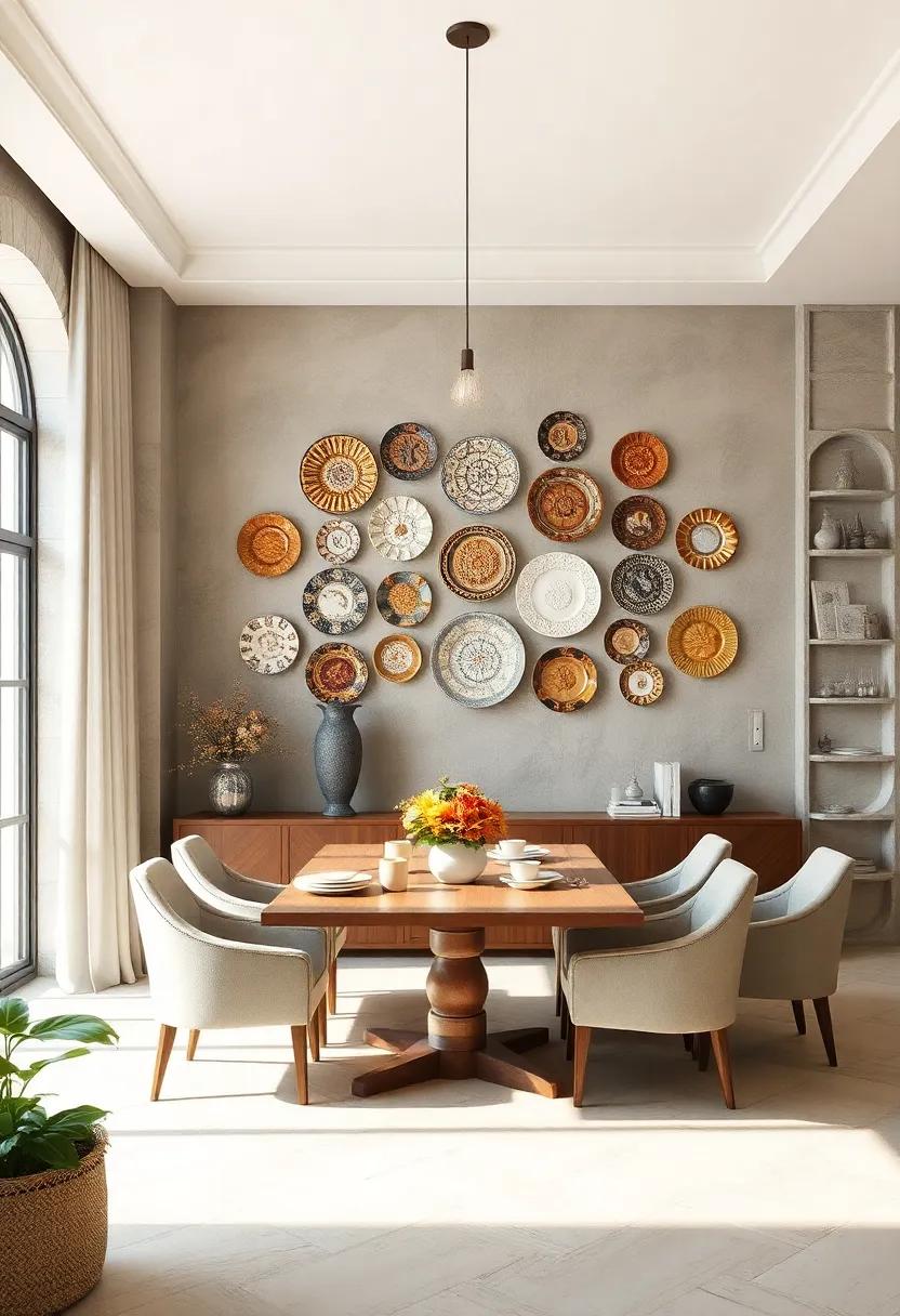 vintage ‍Plates: ​Display a collection of ornate vintage plates mounted ⁤on ⁤the ⁣wall for‍ a ⁤charming and inviting culinary​ touch