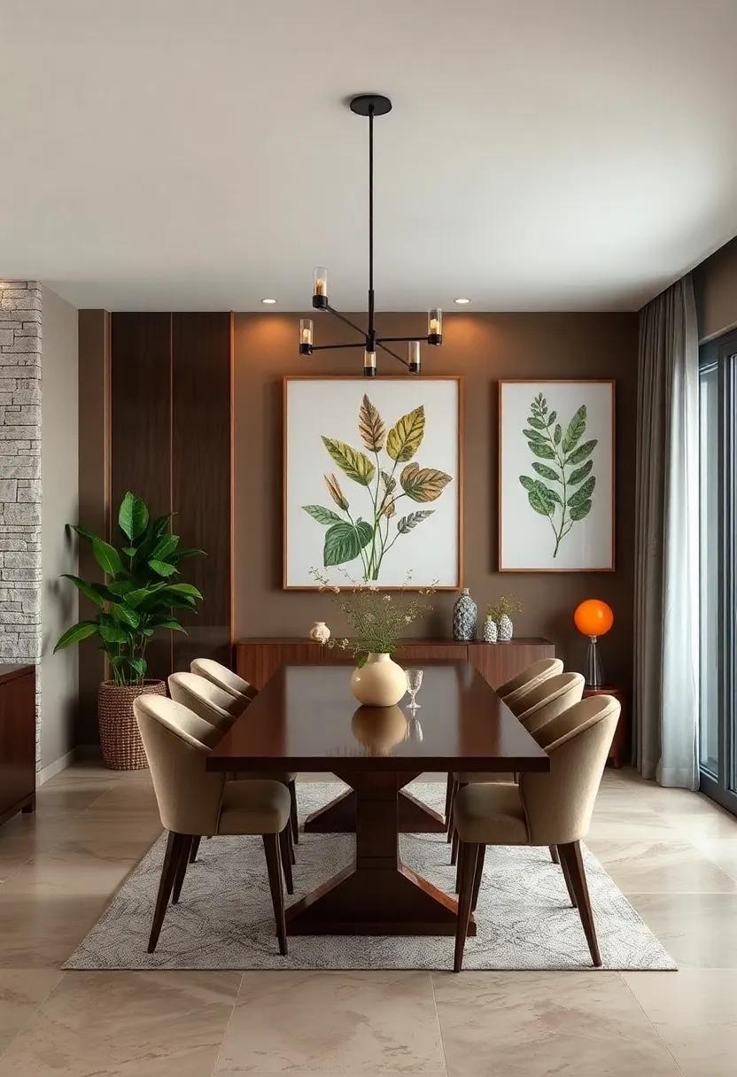 Nature-Inspired Prints: Incorporate botanical illustrations ⁤or nature-themed prints to ​bring a touch‍ of the outdoors inside your dining space