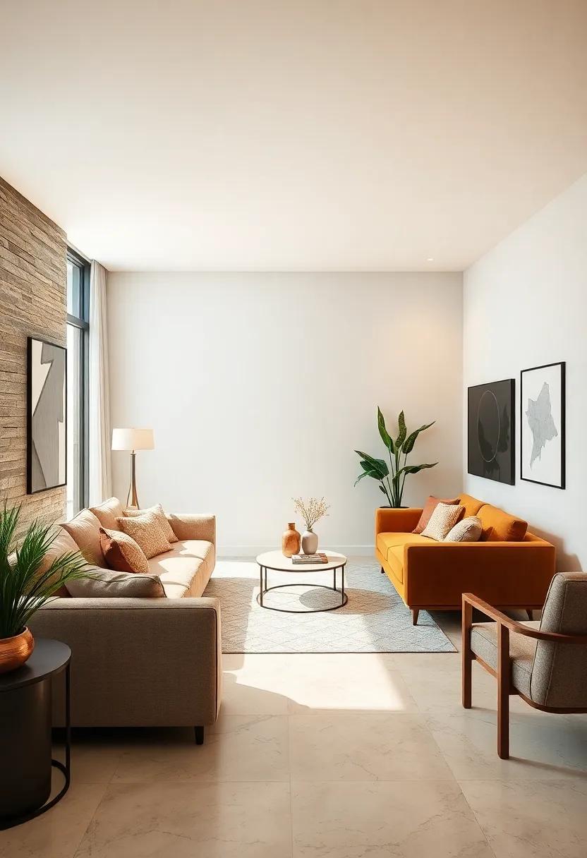 Embrace neutral ‌color palettes to create ⁣a serene backdrop that enhances minimalism and promotes calmness in the living room